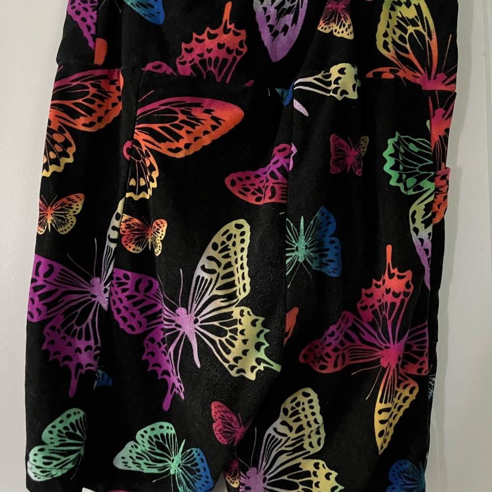 Colorful Butterfly Print Shorts
